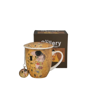 Kubek z zaparzaczem z zawieszką KISS CLASSIC inspired by Klimt