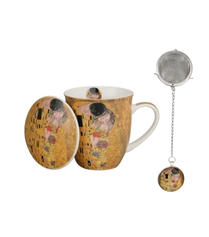 Kubek z zaparzaczem z zawieszką KISS CLASSIC inspired by Klimt