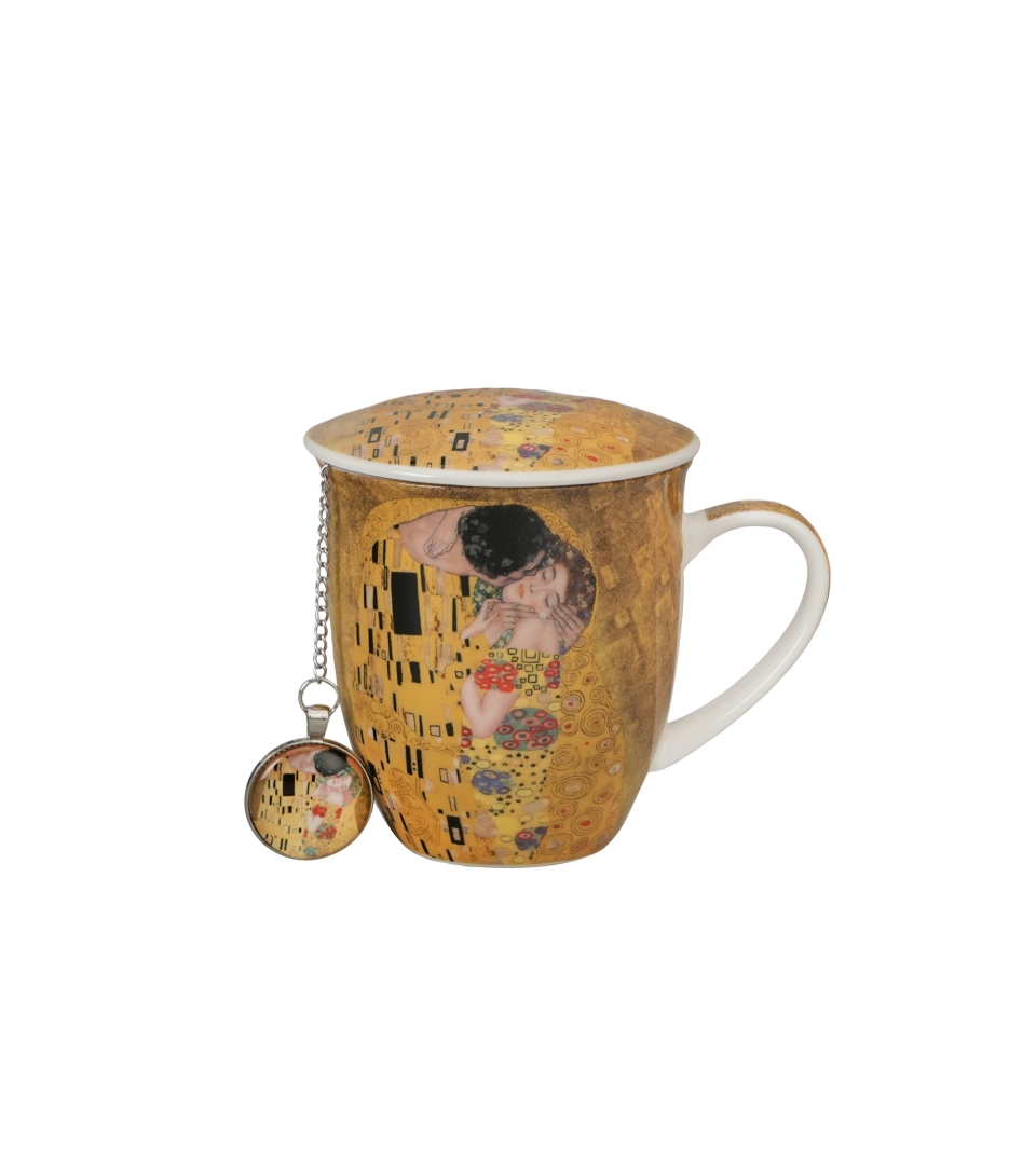 Kubek z zaparzaczem z zawieszką KISS CLASSIC inspired by Klimt