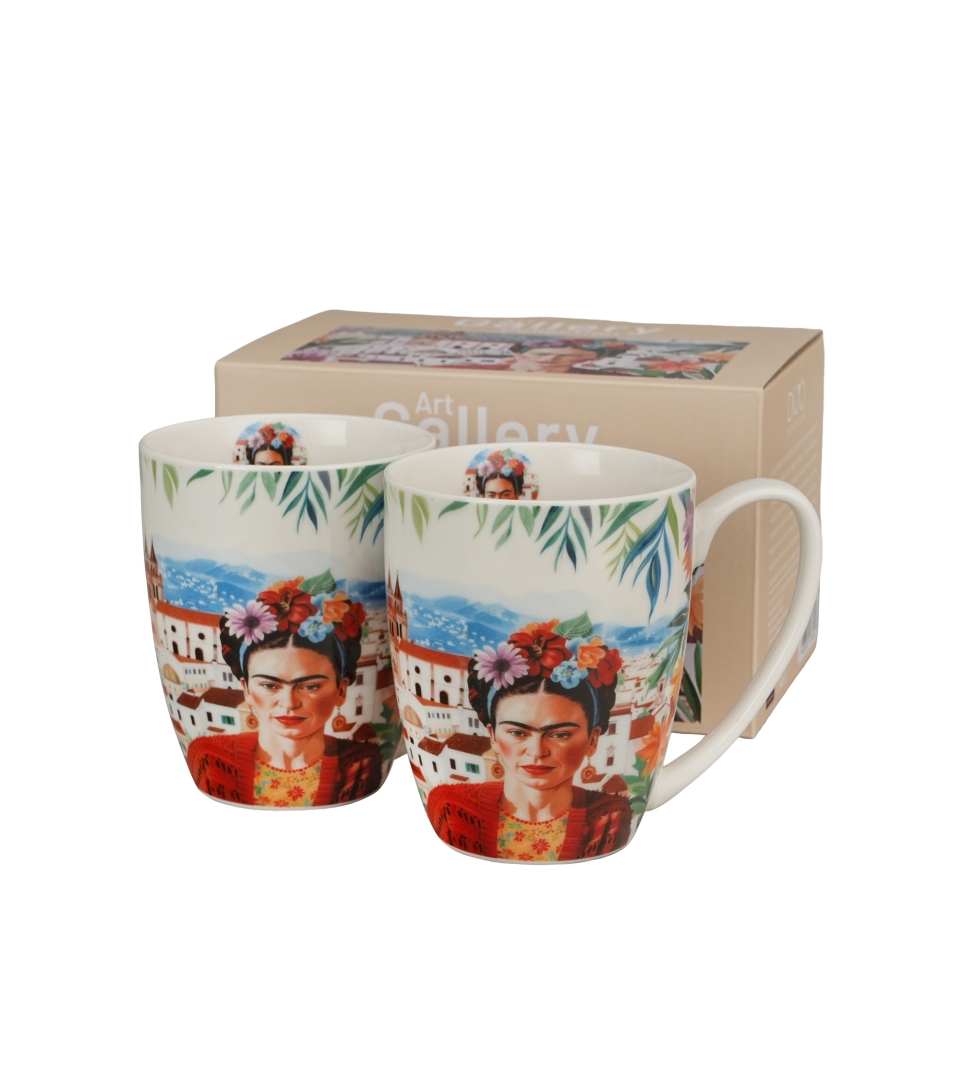 2 kubki classic MEXICAN ART RED