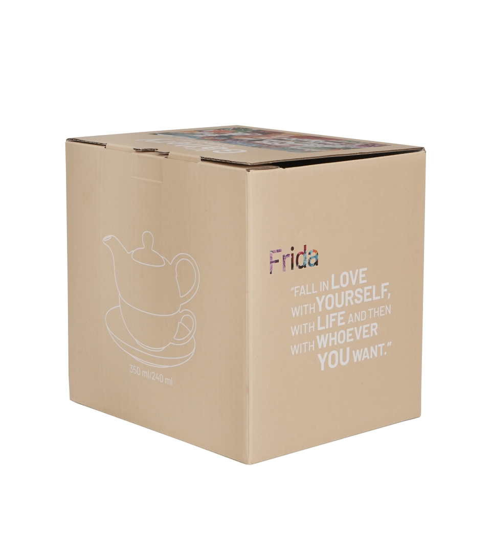 Filiżanka z dzbankiem i zaparzaczem MEXICAN ART RED