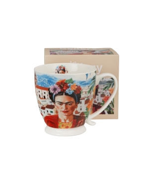 Kubek na stopce MEXICAN ART RED