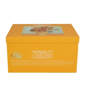 Zestaw dzbanek z zaparzaczem ze stali nierdzewnej i 2 filiżanki ze spodkami SUNFLOWERS inspired by Van Gogh