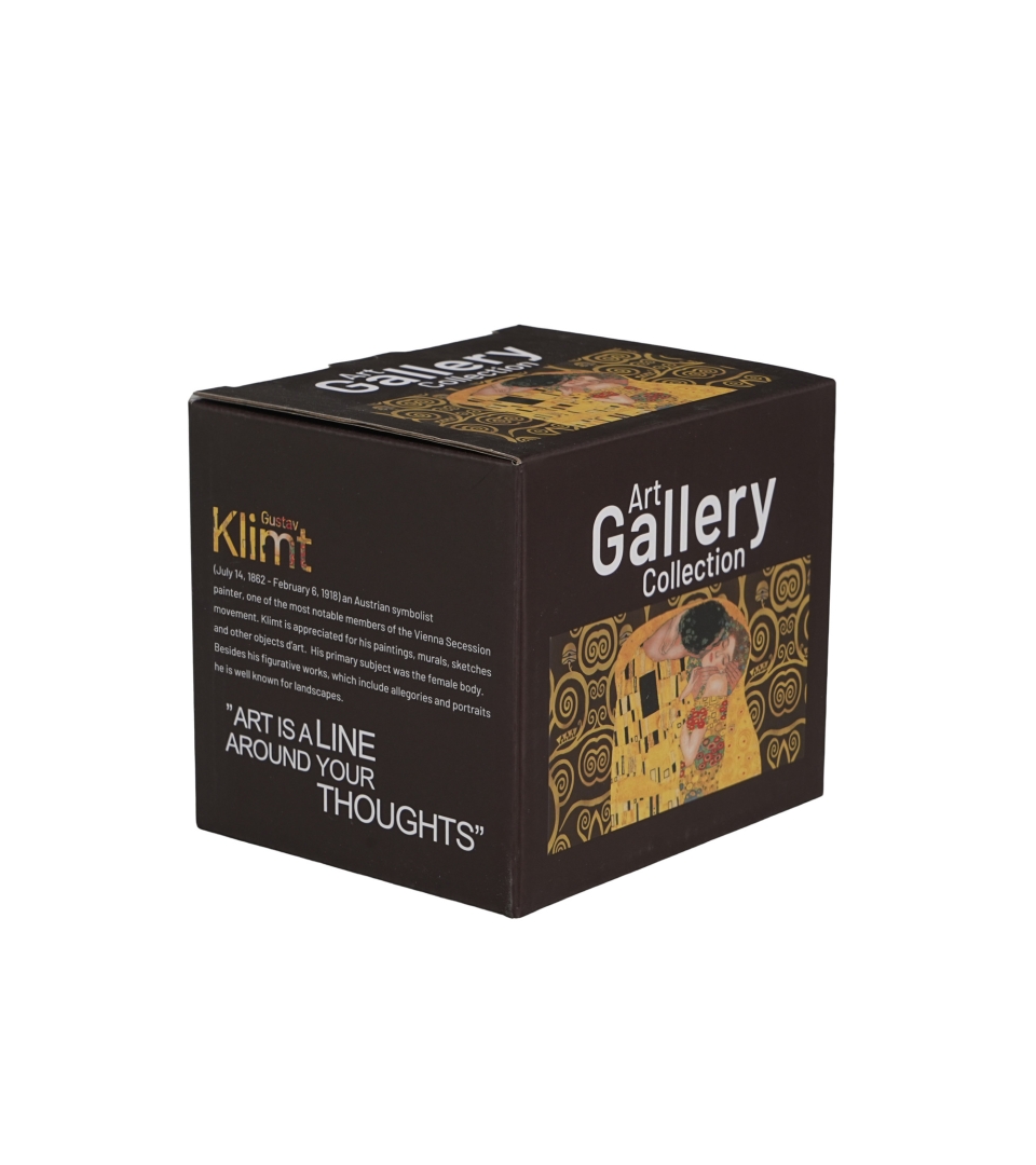 Kubek na stopce THE KISS BROWN inspired by Klimt