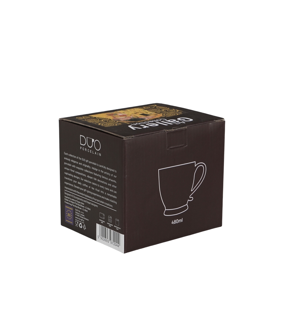 Kubek na stopce THE KISS BROWN inspired by Klimt