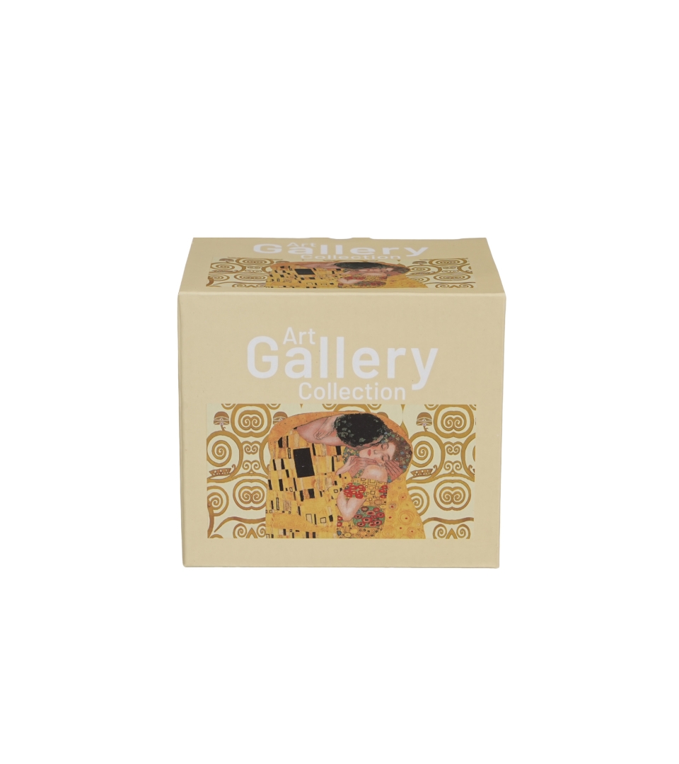 Kubek na stopce THE KISS ECRU inspired by Klimt