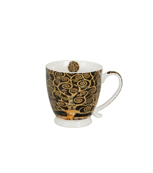 Kubek na stopce TREE OF LIFE BROWN inspired by Klimt