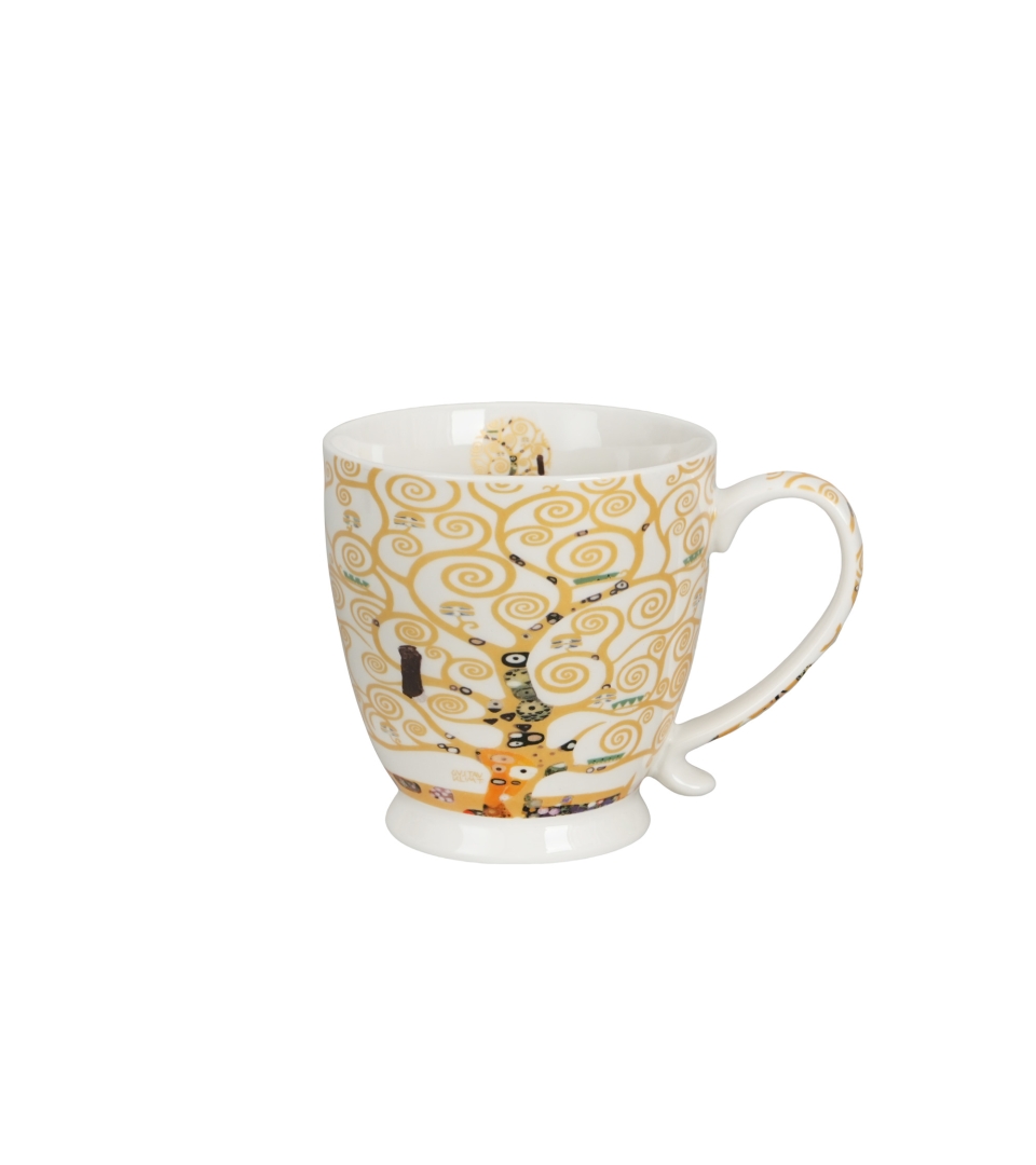 Kubek na stopce TREE OF LIFE ECRU inspired by Klimt