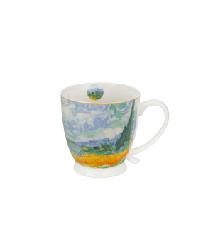 Kubek na stopce WHEAT FIELD inspired by Van Gogh