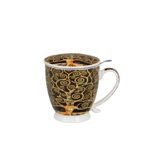 Zaparzacz na stopce TREE OF LIFE BROWN inspired by Klimt