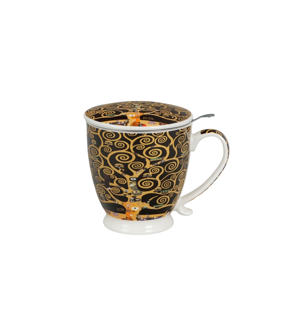 Zaparzacz na stopce TREE OF LIFE BROWN inspired by Klimt