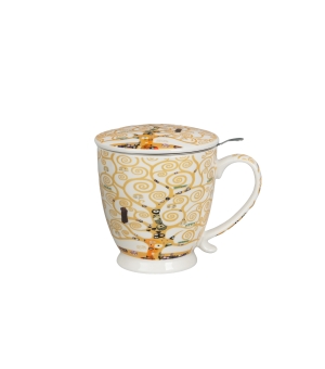 Zaparzacz na stopce TREE OF LIFE ECRU inspired by Klimt