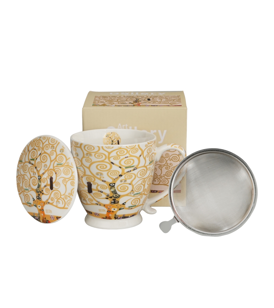 Zaparzacz na stopce TREE OF LIFE ECRU inspired by Klimt