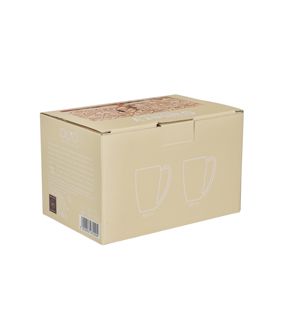 2 kubki classic TREE OF LIFE Ecru inspired by Klimt