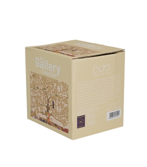 Filiżanka z dzbankiem i zaparzaczem TREE OF LIFE Ecru inspired by Gustav Klimt