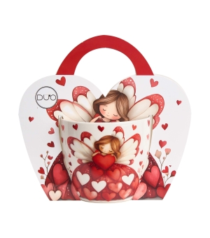 Kubek 460 ml w "koszyczku" ANIOŁ