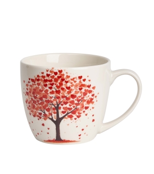 Kubek 460 ml w "koszyczku" DRZEWO