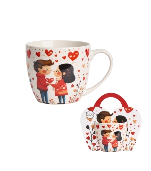 Kubek 460 ml w "koszyczku" PARA