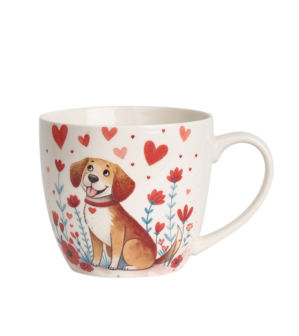 Kubek 460 ml w "koszyczku" PIES