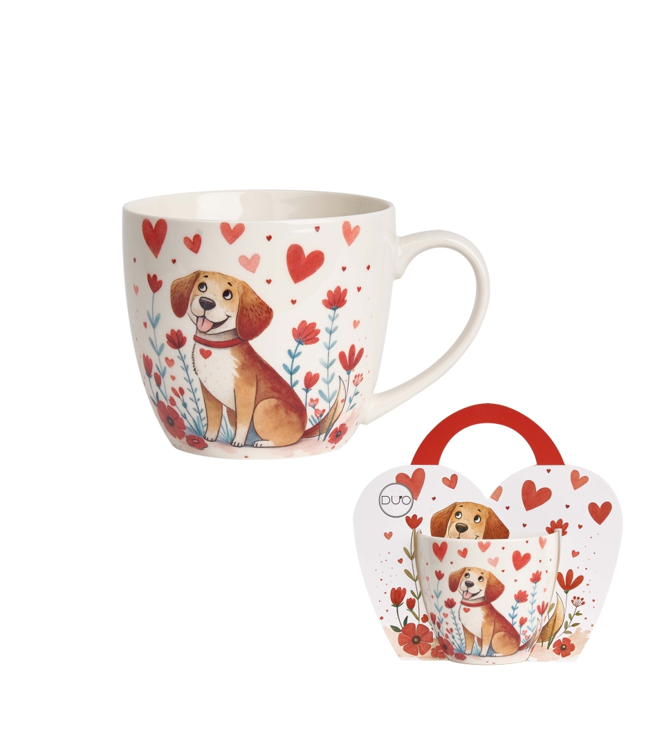 Kubek 460 ml w "koszyczku" PIES