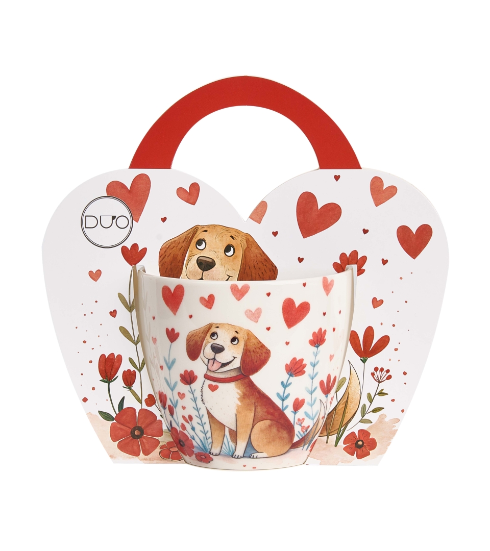 Kubek 460 ml w "koszyczku" PIES