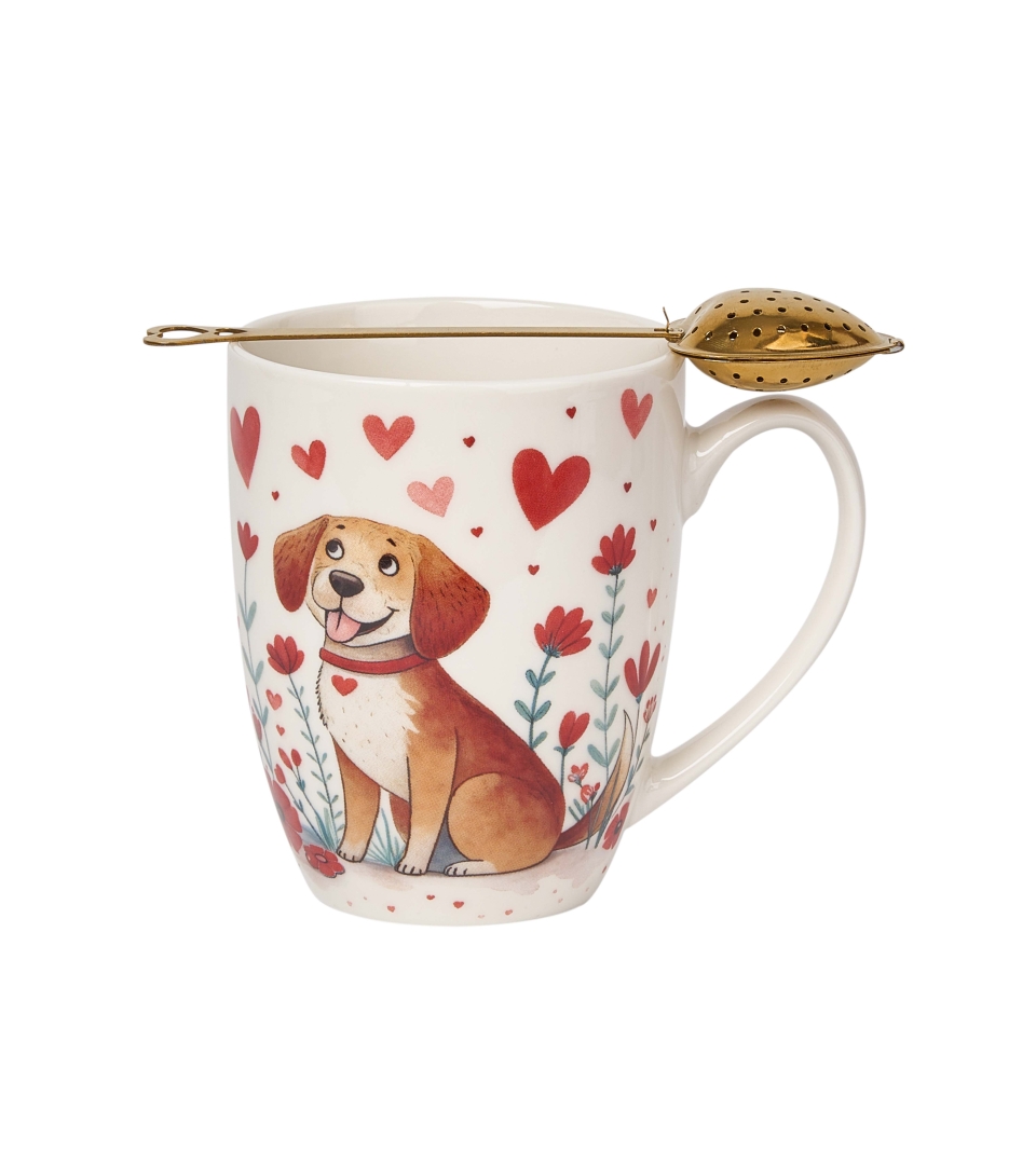 Kubek classic z zaparzaczem "serce" PIES