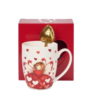 Kubek classic z zaparzaczem "serce" ANIOŁ