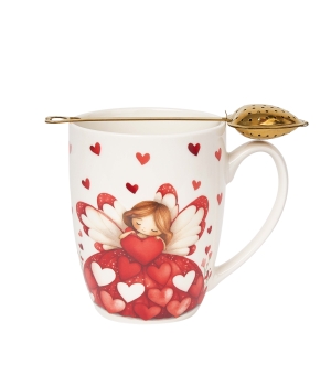 Kubek classic z zaparzaczem "serce" ANIOŁ
