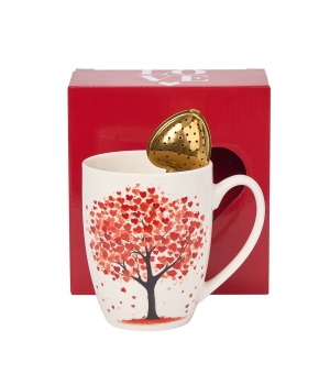 Kubek classic z zaparzaczem "serce" DRZEWO