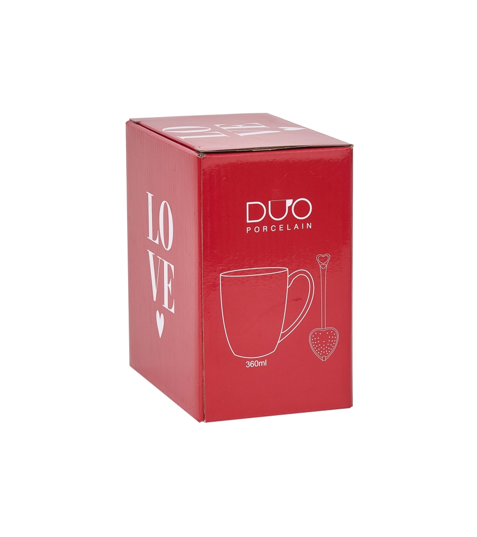 Kubek classic z zaparzaczem "serce" SOWA