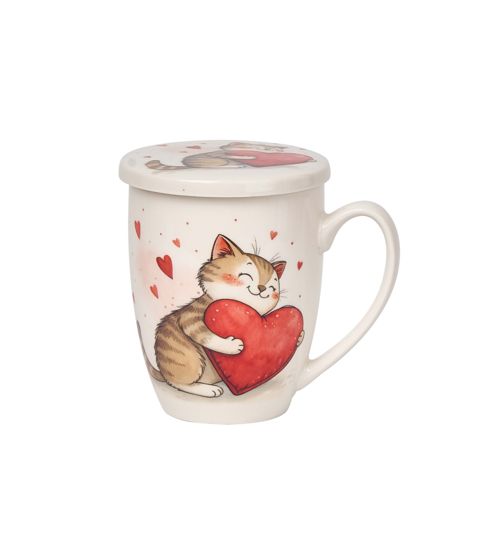 Kubek z zaparzaczem KOT Z ZABAWKĄ