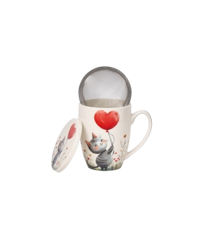 Kubek z zaparzaczem KOT Z BALONEM
