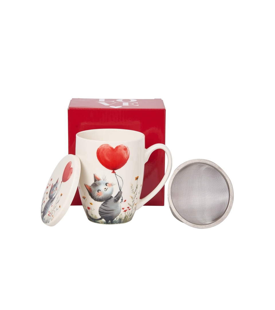 Kubek z zaparzaczem KOT Z BALONEM