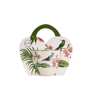 Kubek 460 ml w "koszyczku" SOUND OF PARADISE (sprzedaż w zestawach po 4 szt.)