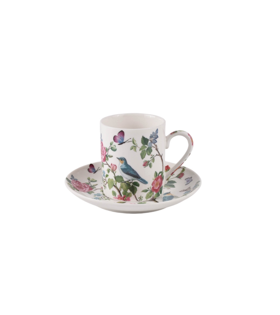 Filiżanka do espresso ze spodkiem PTAKI NA GAŁĘZI