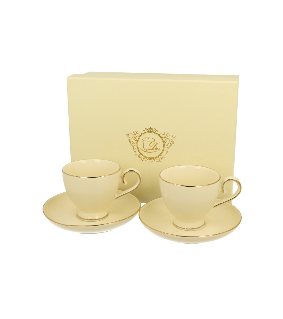 ECRU 2 filiżanki espresso ze spodkami VICTORIA