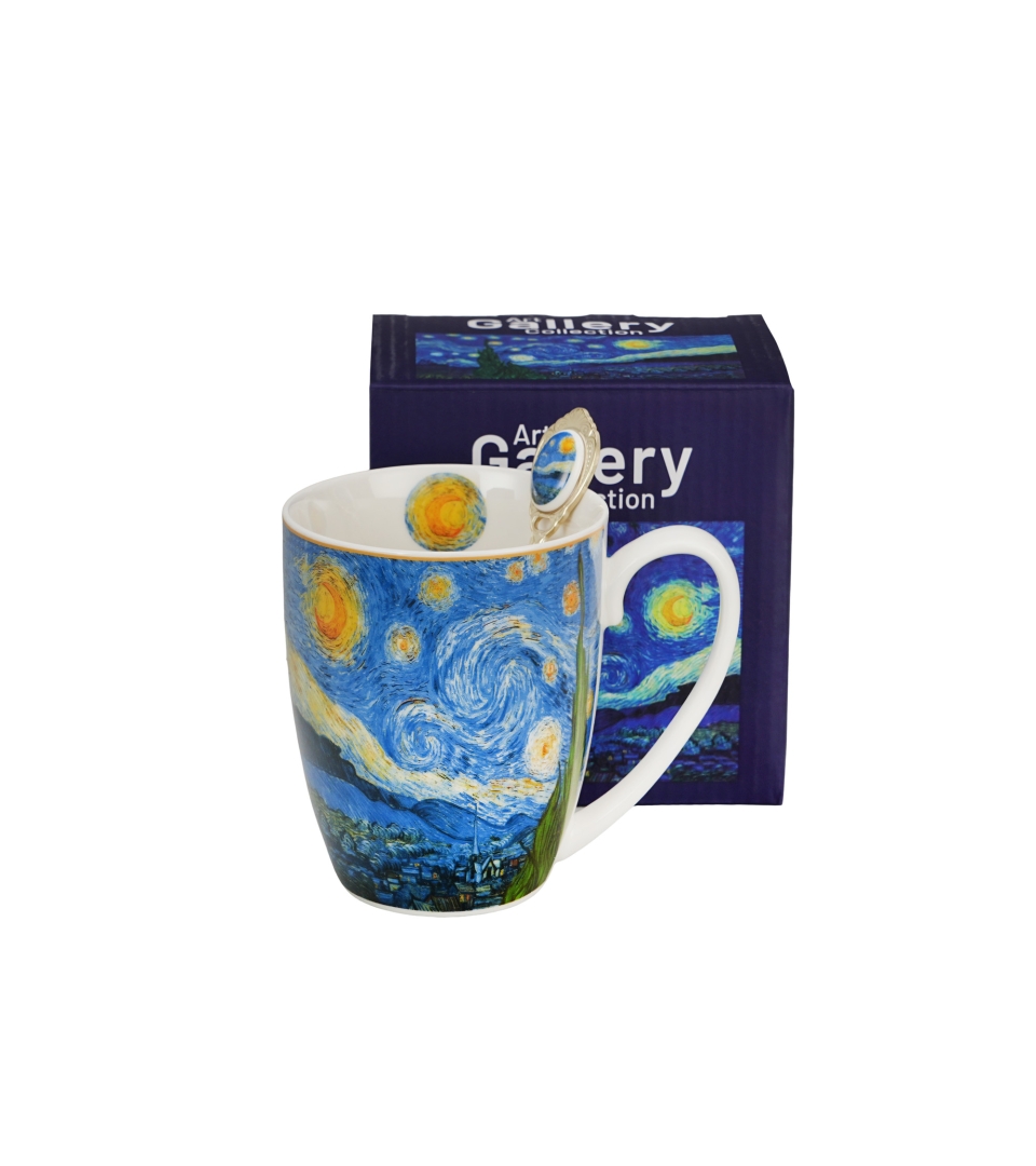 Kubek classic z łyżeczką STARRY NIGHT inspired by Van Gogh