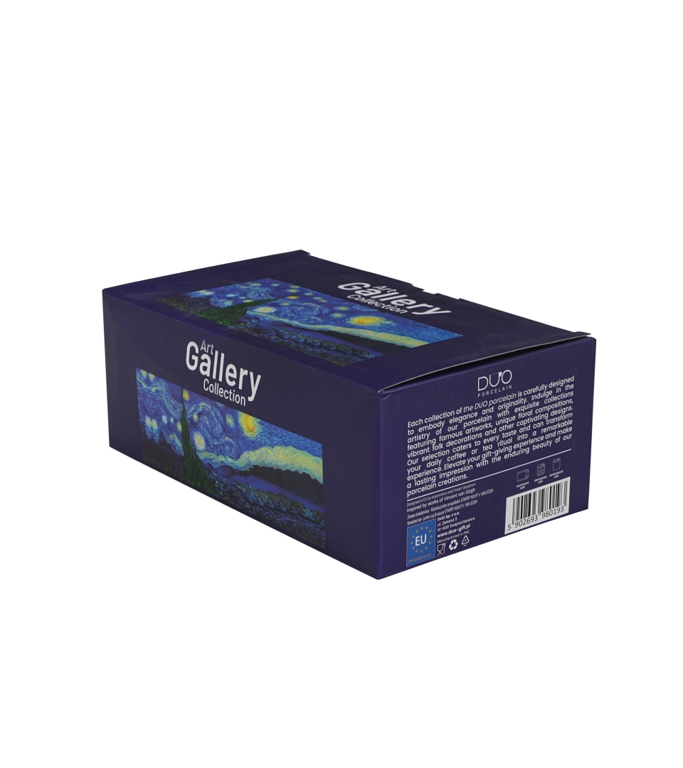 Zestaw śniadaniowy filiżanka jumbo ze spodkiem STARRY NIGHT inspired by Van Gogh