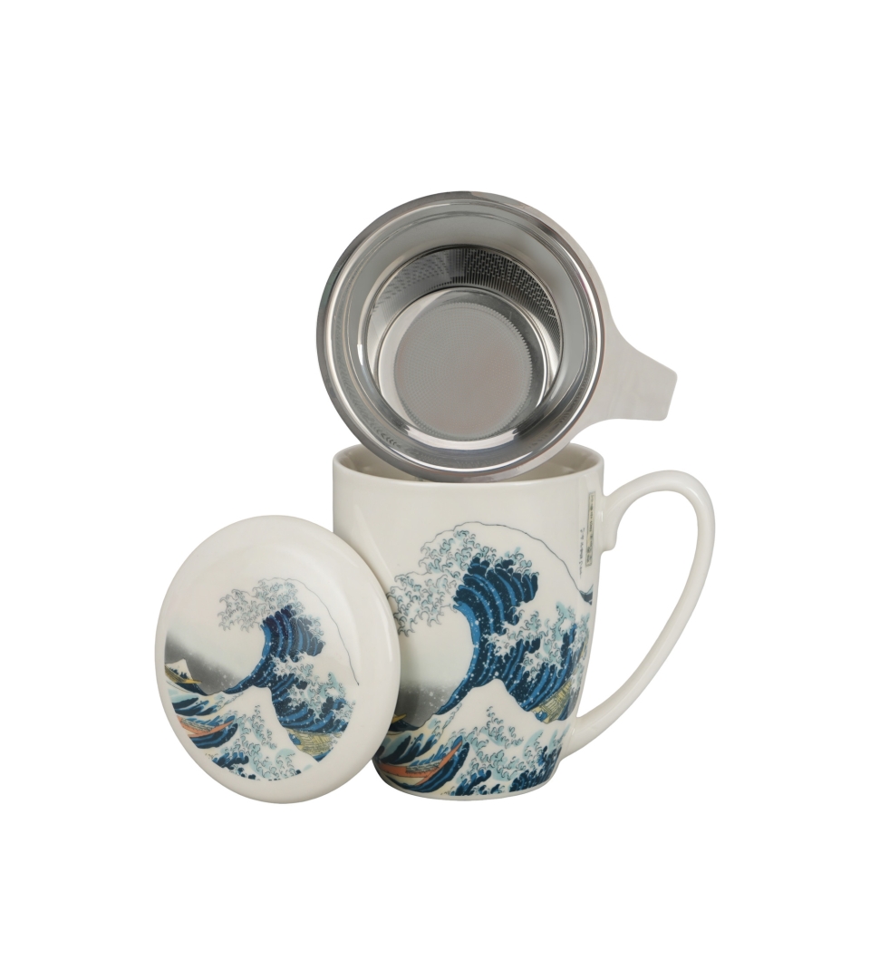 Kubek z zaparzaczem ze stali nierdzewnej THE GREAT WAVE inspired by HOKUSAI