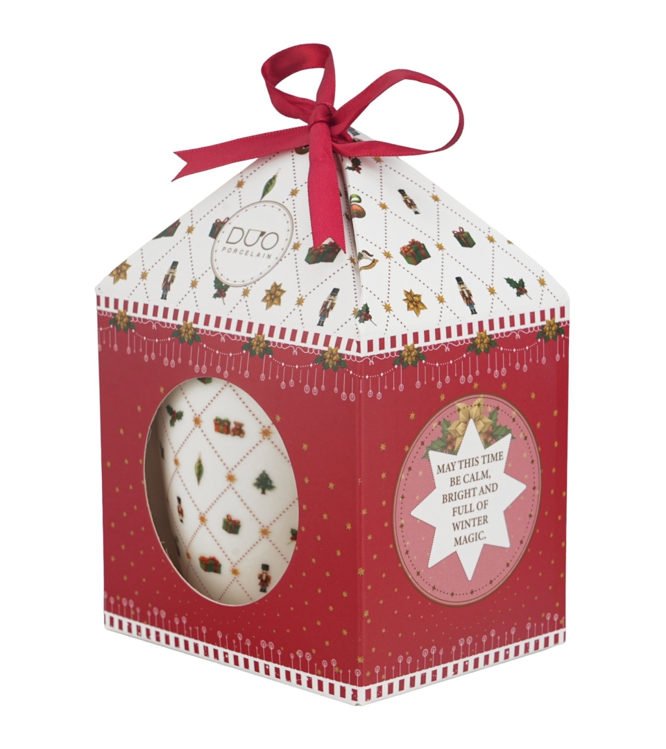 Kubek classic w pudełku z kokardą ORNAMENT JOY