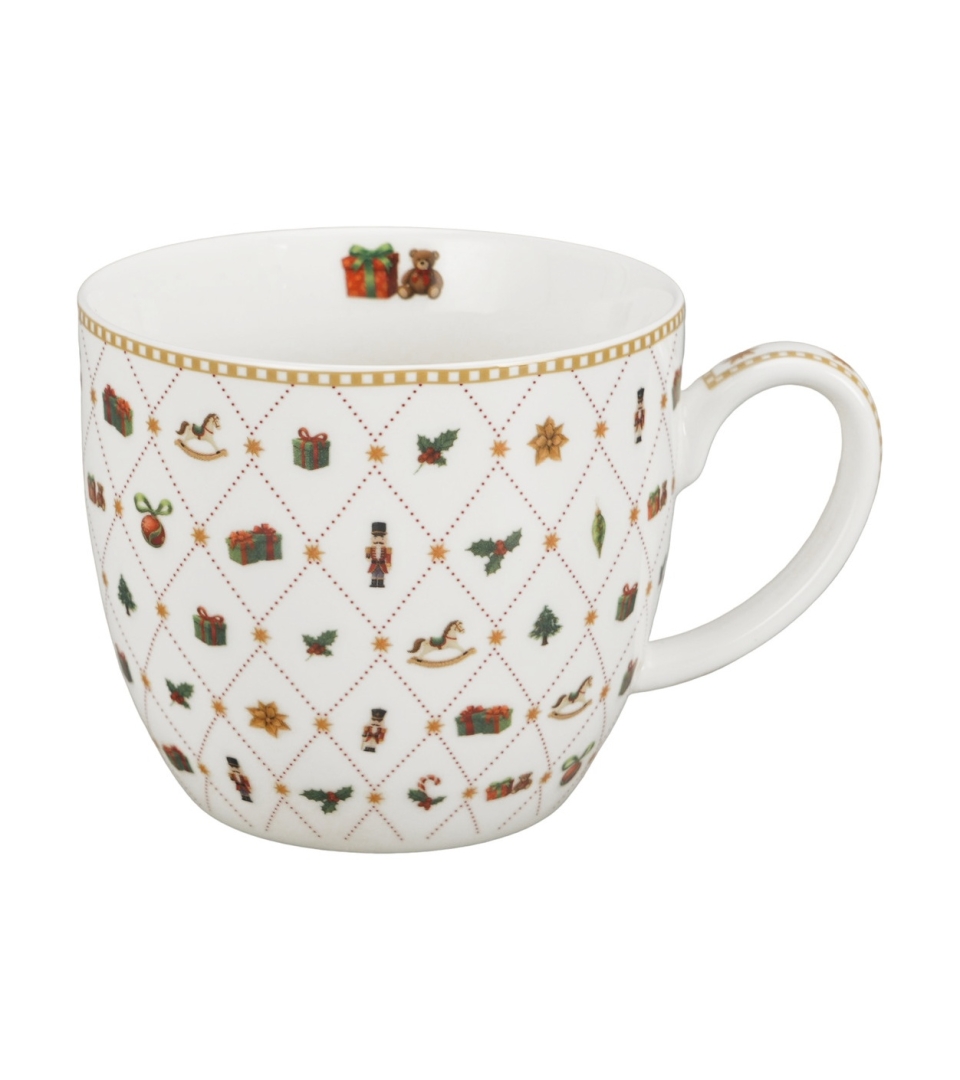Kubek 460 ml "w koszyczku" ORNAMENT JOY
