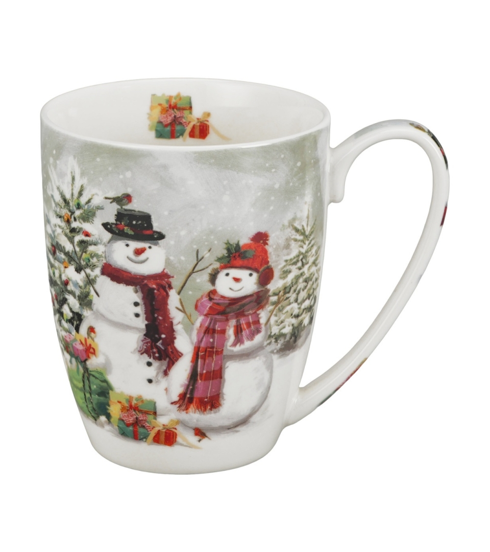 Kubek classic w pudełku z kokardą SNOWMAN SMILE