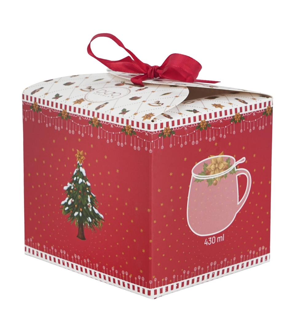 Zaparzacz baryłka w pudełku z kokardą ORNAMENT JOY