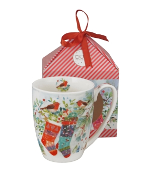 Kubek classic w pudełku z kokardą CHRISTMAS SOCKS