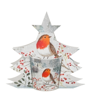 Kubek 360 ml w opakowaniu choinka ROBIN IN SNOW
