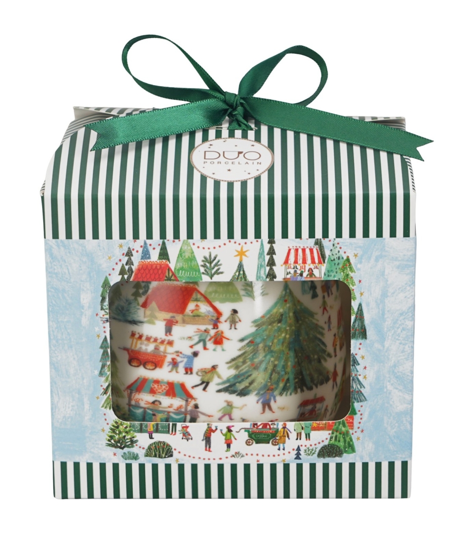 Zaparzacz baryłka w pudełku z kokardą CHRISTMAS MARKET
