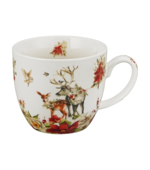 Kubek 460 ml "w koszyczku" WINTER FRIENDS