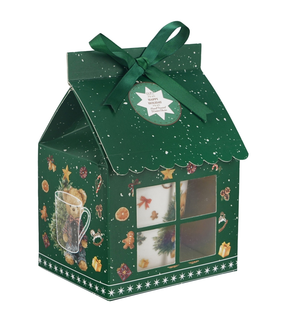 Kubek w opakowaniu domek TEDDY NOEL