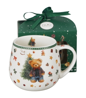 Kubek baryłka w pudełku z kokardą TEDDY NOEL