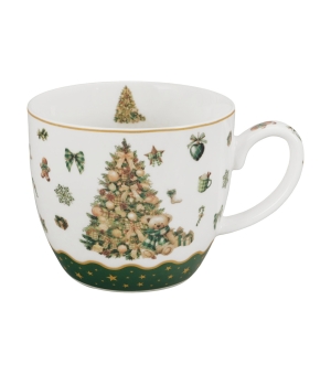 Kubek 460 ml "w koszyczku" TREE SPARKLE